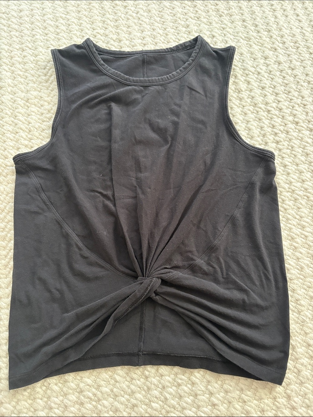 Lululemon Black Twist-Front Sleeveless Tank Top - Women 4
